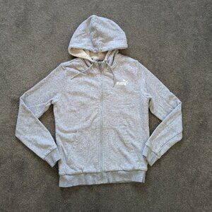Puma sherpa lined gray sweatshirt hoodie size XSmall unisex